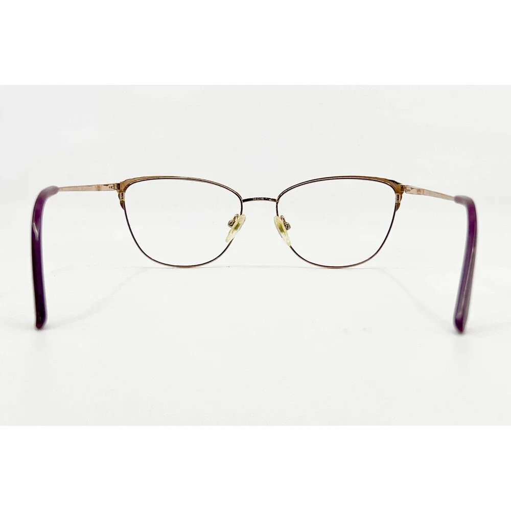 Superflex Eyeglasses Frames Purple Gold Titanium Cat Eye SF-1130T 54-16-140